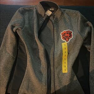 NFL Gray and Black Women's zip up with Logo